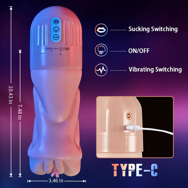 Eveandlove 5 Sucking 10 Vibrating Simulated Vagina Masturbator and Pussy Pocket