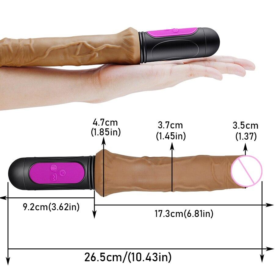 Heating Realistic Dildo-10 speed bend Soft huge dildo