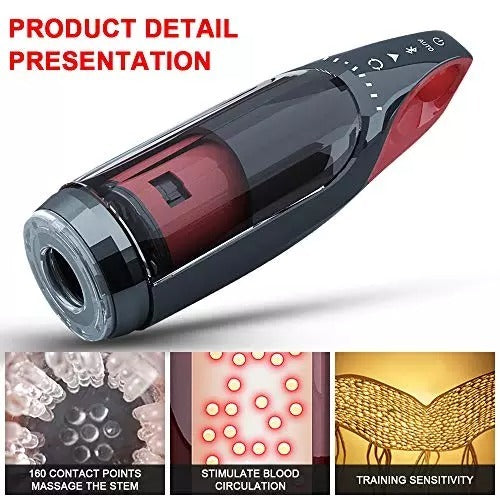 2023 latest Intelligent Toy Automatic Sucking Heating and Telescopic Rotating Electric Masturbator Cup