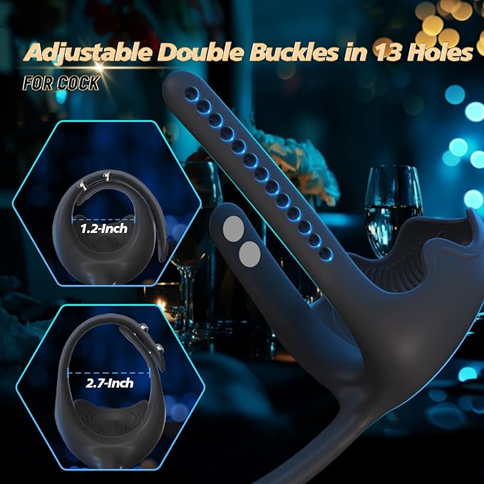 Eveandlove Prostate & Taint Stimulator - Adjustable Vibrating Cock Ring & Remote Control Anal Massager