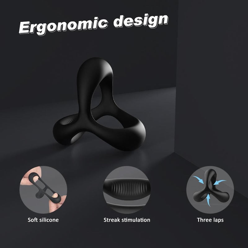 Eveandlove Triangle Silicone Cock Ring For Men Erection