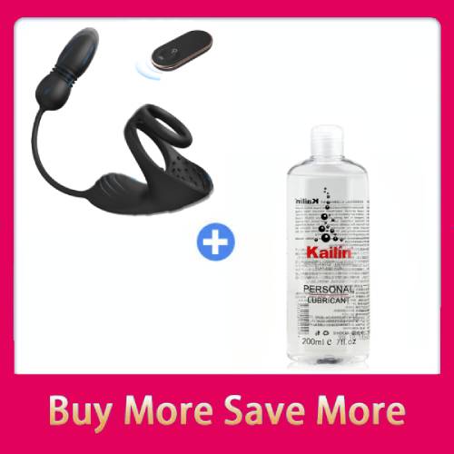 Eveandlove 9 Thrusting & Vibrating Prostate Massager with Dual Cocking Rings Testicular Stimulator