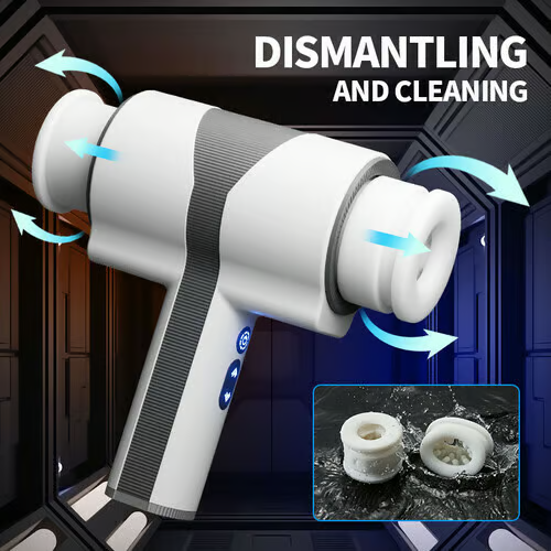 Eveandlove Double-Ended Handheld Vibrating Thrusting & Rotating Automatic Male Masturbator