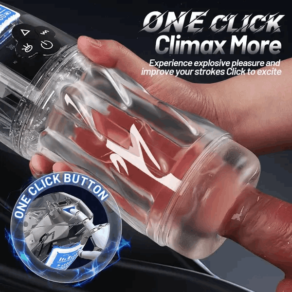 Eveandlove Fully Transparent Vibrating Sucking Voice Male Mechanical Stroker