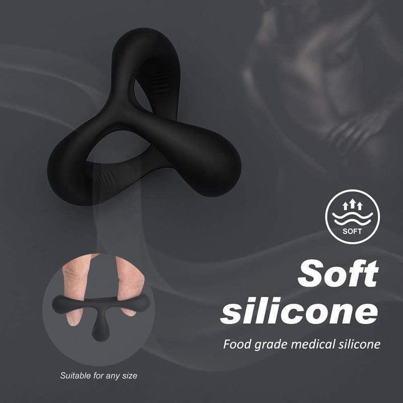 Eveandlove Triangle Silicone Cock Ring For Men Erection