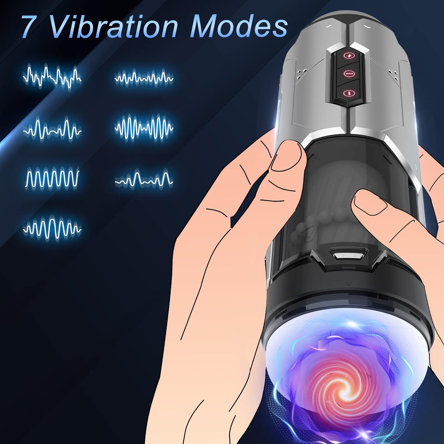 Eveandlove 7 Thrusting & Vibration ModesElectric Male Stroker Pocket Pussy for Men