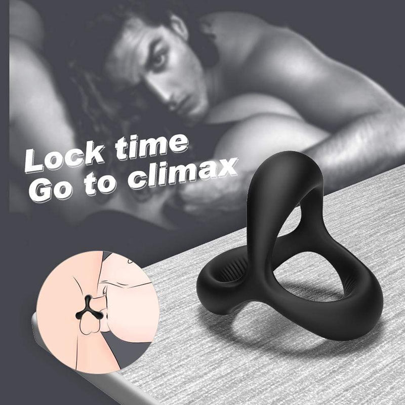 Eveandlove Triangle Silicone Cock Ring For Men Erection