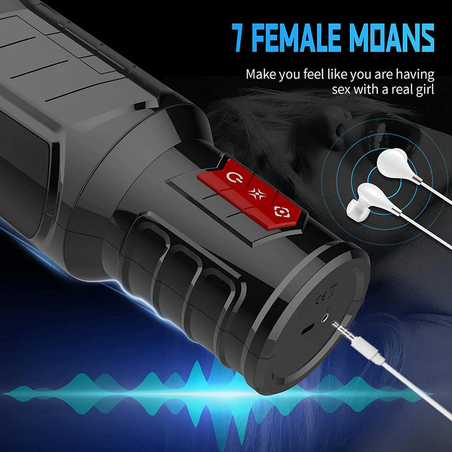 Eveandlove Automatic Penis Masturbation Blowjob Cup with 7 Oral-Suction & 7 Vibration Modes
