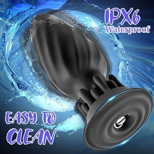 Eveandlove Rotating Anal Plug – 10 Vibration & Rotation Modes Prostate Massager with Tentacle Design & Remote Control