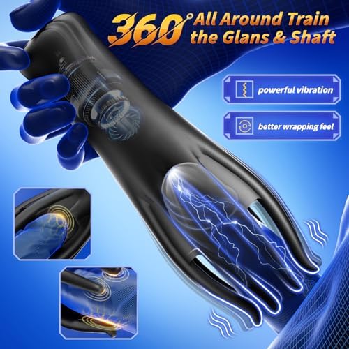 Eveandlove 2-in-1 Male Vibrator & Masturbator - 10 Powerful Vibrations for Penis Training & Stimulation