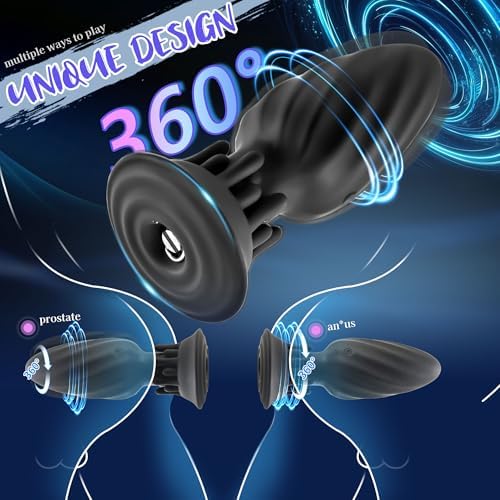 Eveandlove Rotating Anal Plug – 10 Vibration & Rotation Modes Prostate Massager with Tentacle Design & Remote Control