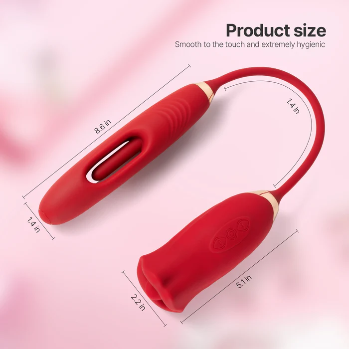 Eveandlove G Spot Flapping Vibrator with Kissing Function & Vibrating Tongue