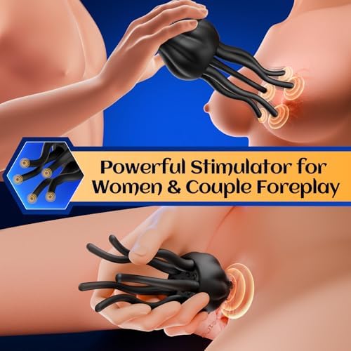 Eveandlove Male Vibrator - 10 Vibration Modes & Tentacle Stroker for Penis & Nipple Stimulation