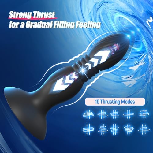 Eveandlove Super Strong Suction Cup Remote Control Thrust Vibration, Anal Trainer for Men, Women & Couples