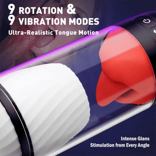 Eveandlove App Controlled Male Masturbator with 9 Tongue Licking & Vibration Modes
