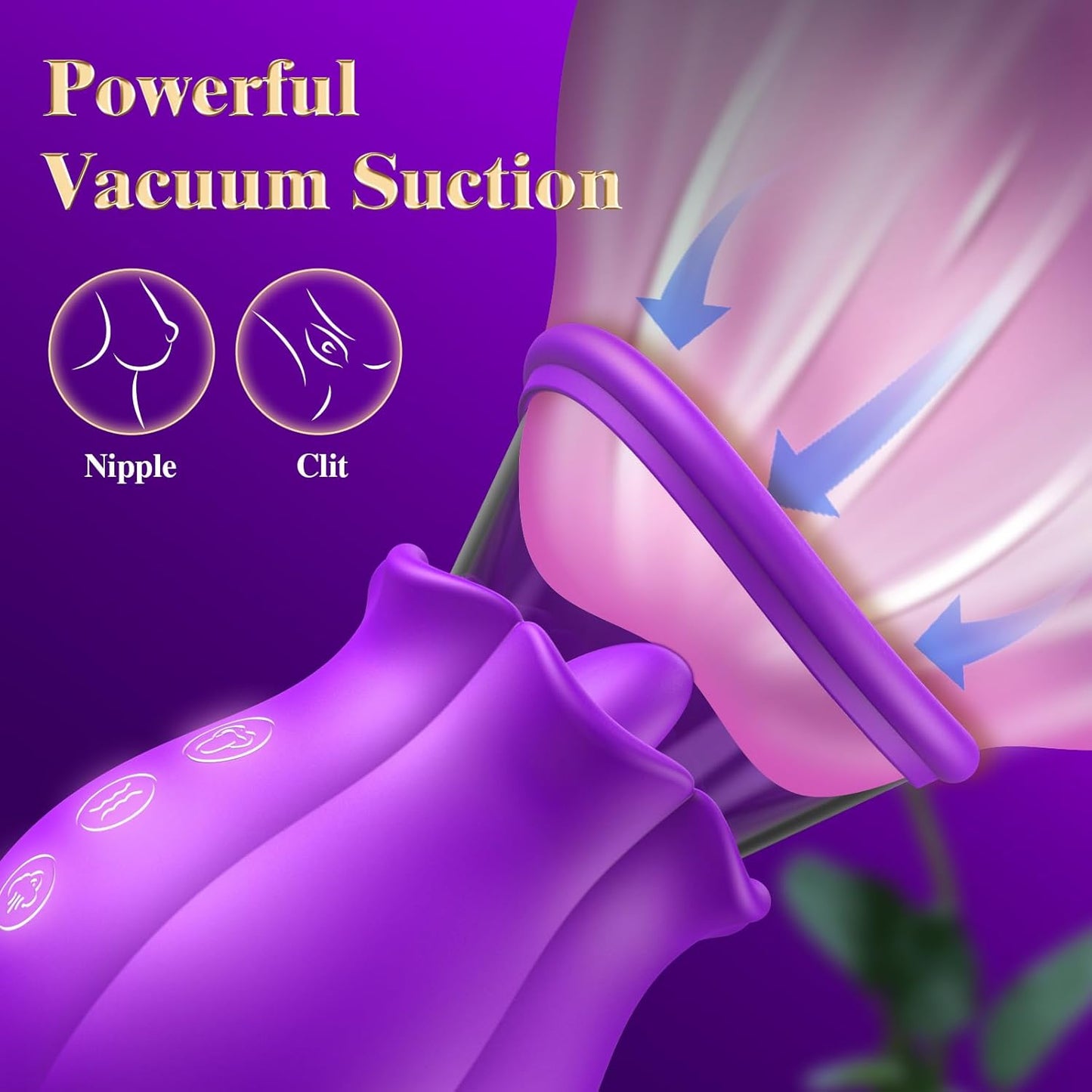 Eveandlove Sucking Vibrator - 3 in 1, Removable Cup, 360° Rotation G spot Vibrator with 9 Tongue Licking & Vibration & 3 Suctions