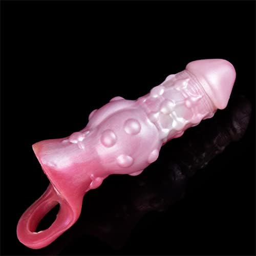 Eveandlove 7.16 Monster Penis Extender Sleeve – Soft Silicone Enlargement Sleeve with Cock Ring for Men