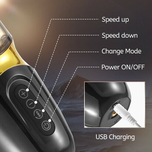 UNIMAT Beck Ⅱ 6 Thrusting & Vibrating Automatic Masturbation Cup