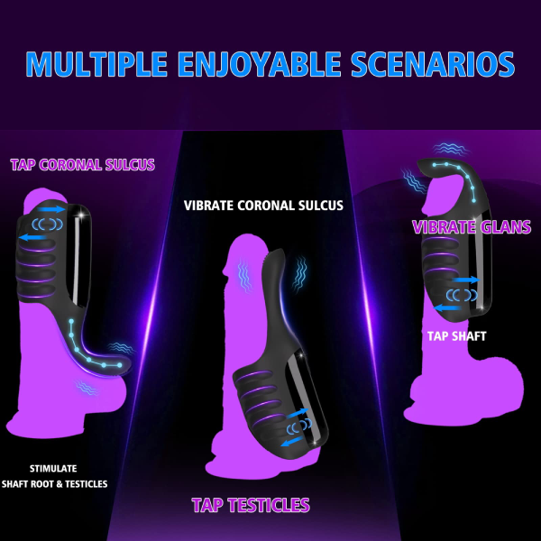 Eveandlove Penis Vibrator with Tapping & Vibrating Function