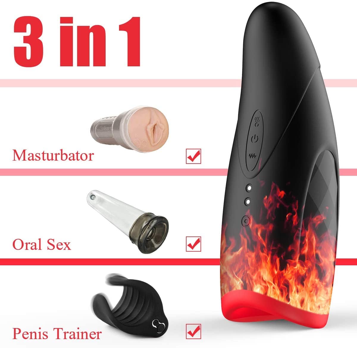 Eveandlove Electric Masturbator with Heating Function