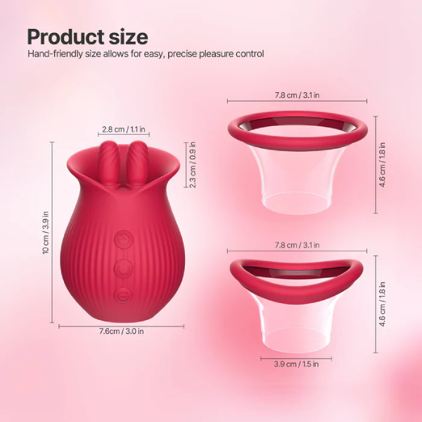 Eveandlove Tongue Magic: Interchangeable Clitoral & Nipple Sucker with 3-in-1 Pleasure Functions