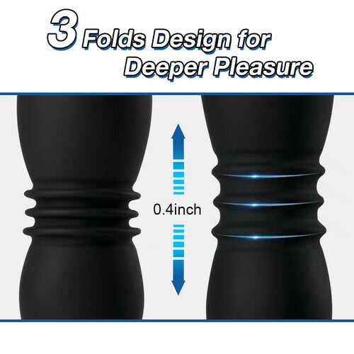 Eveandlove 3 Folds 7 Telescopic 7 Vibration Butt Plugs
