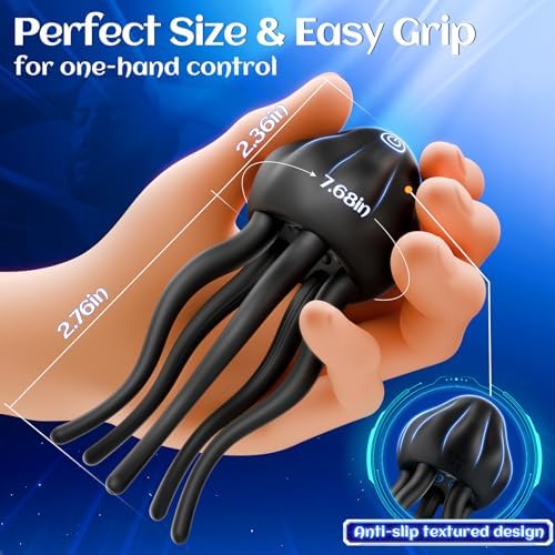Eveandlove Male Vibrator - 10 Vibration Modes & Tentacle Stroker for Penis & Nipple Stimulation