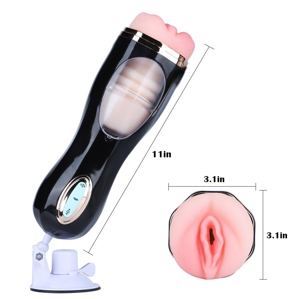 Eveandlove Vibrating Thrusting Suction Cup Pussy Male Masturbator