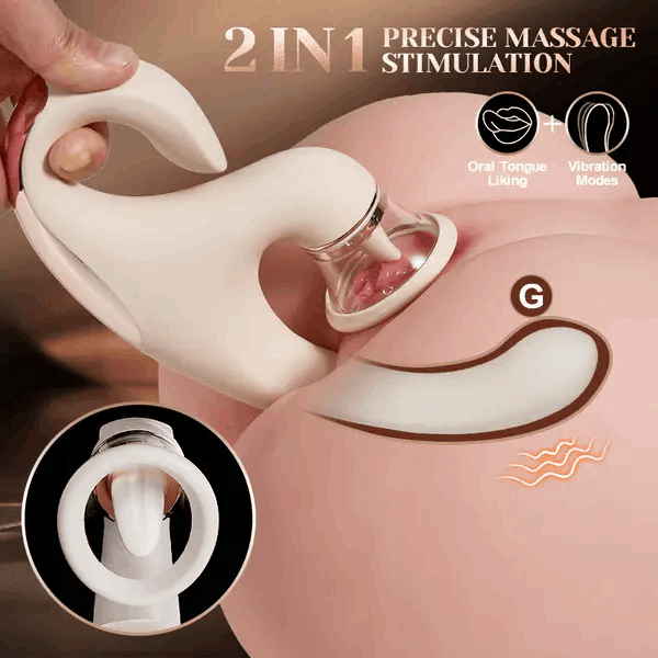 Eveandlove Clitoral Arousal Tongue Licking Suction Vibration Triple Stimulation Vibrators