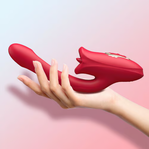 Eveandlove G Spot Flapping Vibrator with Kissing Function & Vibrating Tongue