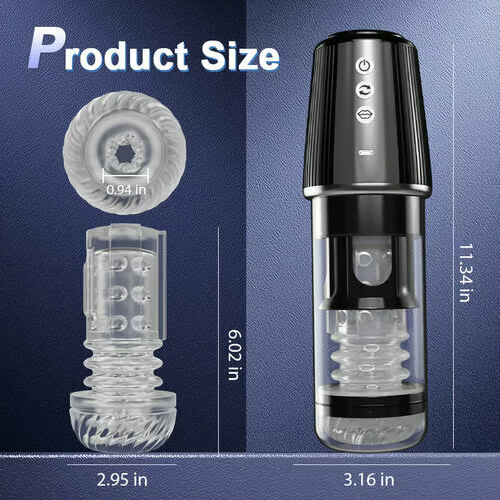 Eveandlove 5 Rotating 5 Sucking 7 Vibrating Masturbator & Training 2 IN 1 Adult Toys