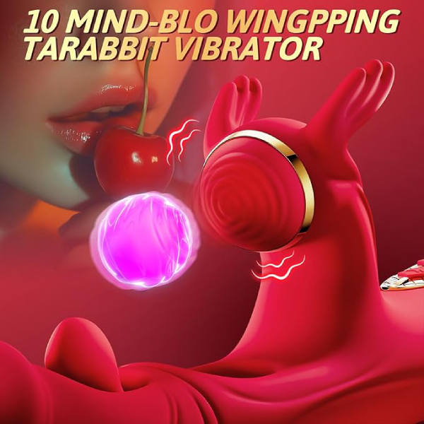 Eveandlove Double Tongue Licking & Vibrating Dildo - 7 Flapping Modes & 10 Vibrations for G-Spot & Clitoral Stimulation