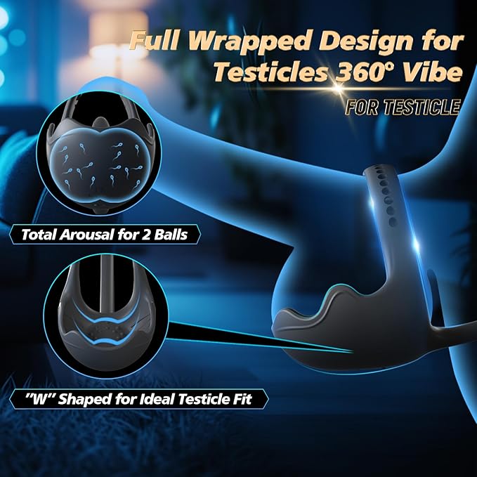 Eveandlove Prostate & Taint Stimulator - Adjustable Vibrating Cock Ring & Remote Control Anal Massager