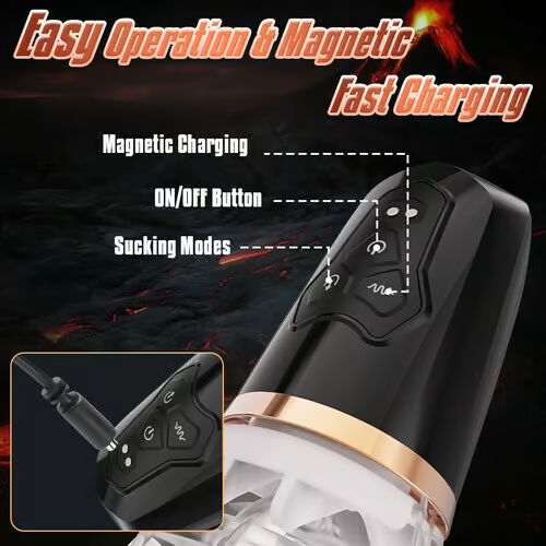 Eveandlove Rocket Sucking & Vibrating Transparent Dual Motor Male Masturbation Cup