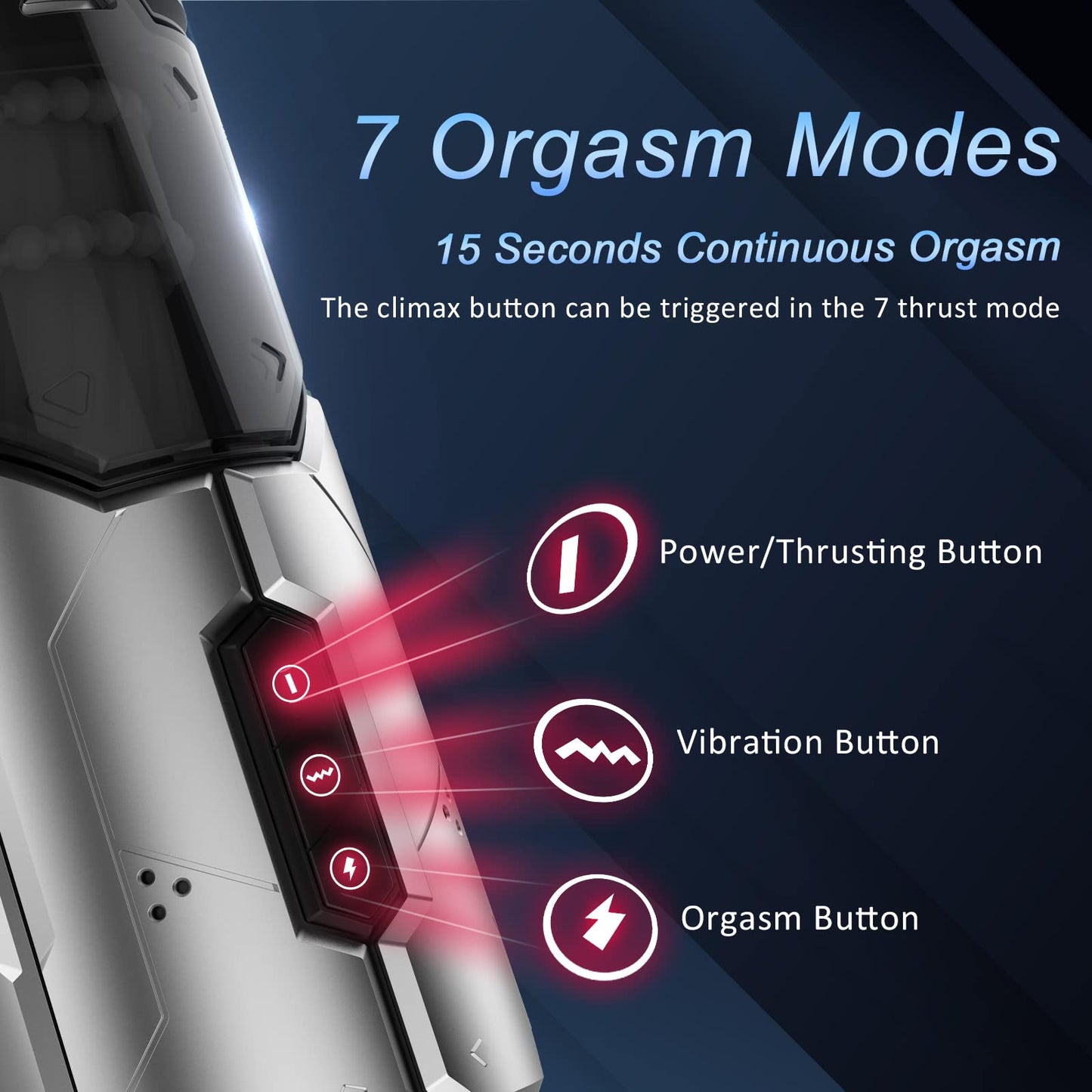 Eveandlove 7 Thrusting & Vibration ModesElectric Male Stroker Pocket Pussy for Men