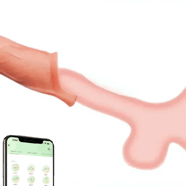 Eveandlove APP Controlled 9 Vibration Intensities Vibrating Penis Sleeve