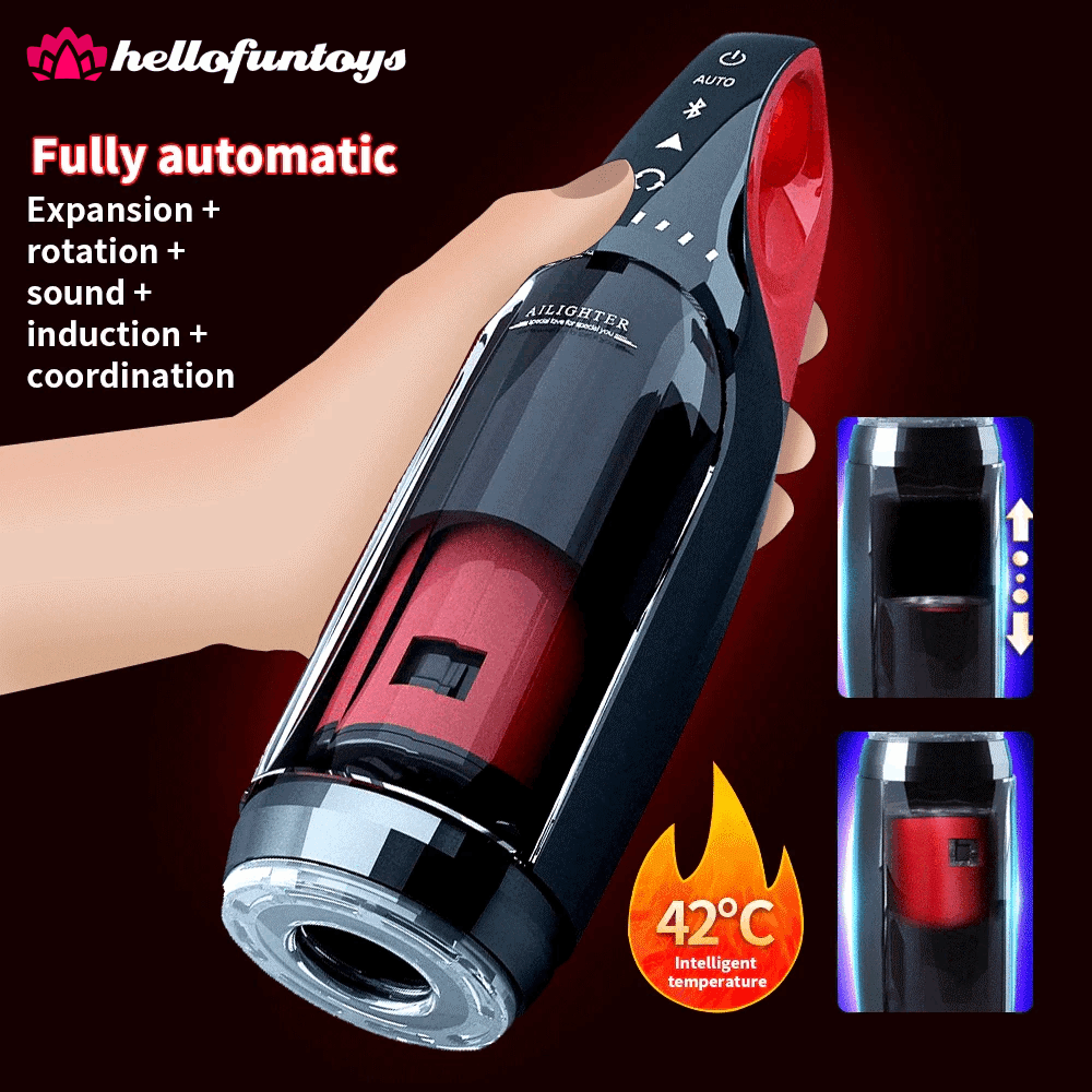2023 latest Intelligent Toy Automatic Sucking Heating and Telescopic Rotating Electric Masturbator Cup