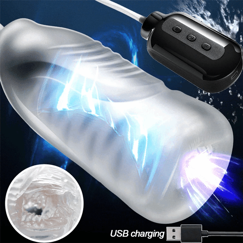 7 Modes Strong Sucking Electric Deep Throat Clip Suction Sex Toys for Men