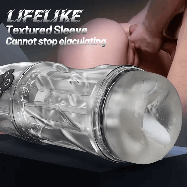 Eveandlove Fully Transparent Vibrating Sucking Voice Male Mechanical Stroker
