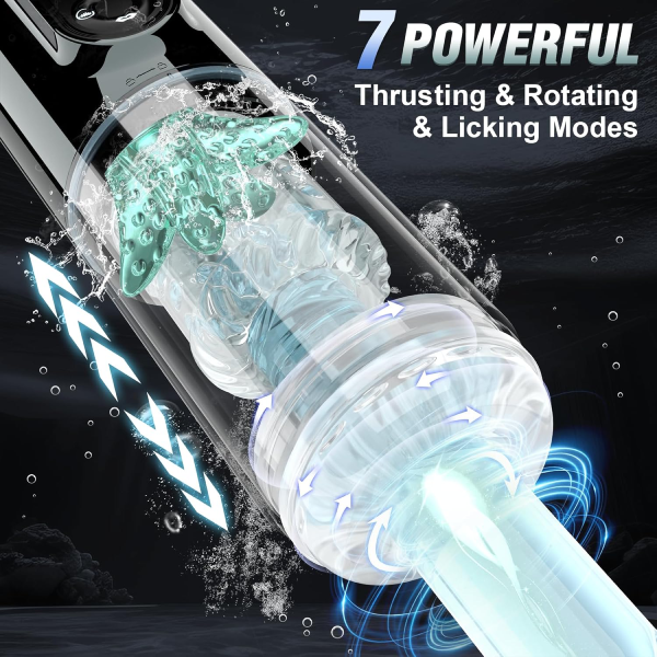 Eveandlove Innovative 7 Sucking & Vibrating & Thrusting & Rotating & Licking Automatic Male Masturbator