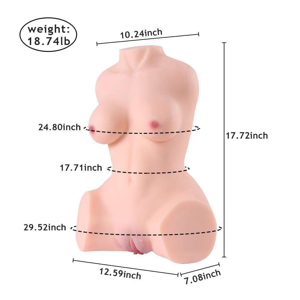 Shyla 17.72'' Supine 3 in 1 Sex Doll Male Masturbator
