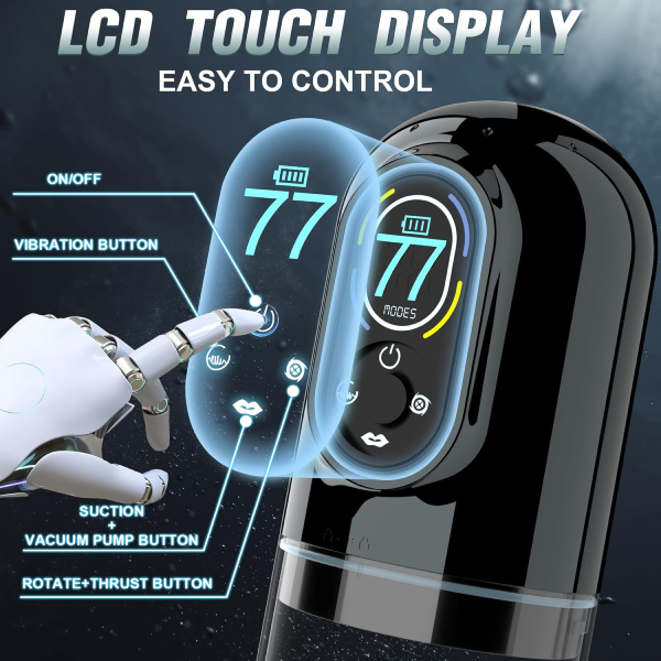 Eveandlove Innovative 7 Sucking & Vibrating & Thrusting & Rotating & Licking Automatic Male Masturbator