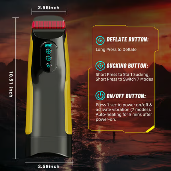 Eveandlove 7 Sucking 7 Vibrating Heating Male Masturbator