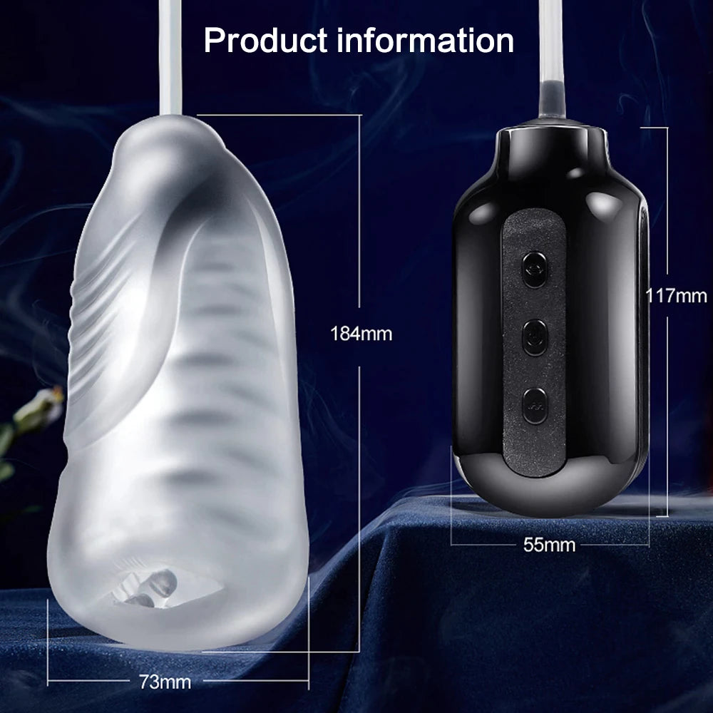 7 Modes Strong Sucking Electric Deep Throat Clip Suction Sex Toys for Men