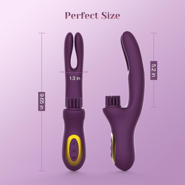 Eveandlove 10 x 6 x 7 Modes Come-Hither Clitoral Tickling Rabbit Vibrator