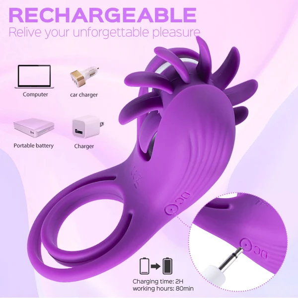 Eveandlove & Roxy - Licking Sex Toy & Vibrating Dual Penis Ring