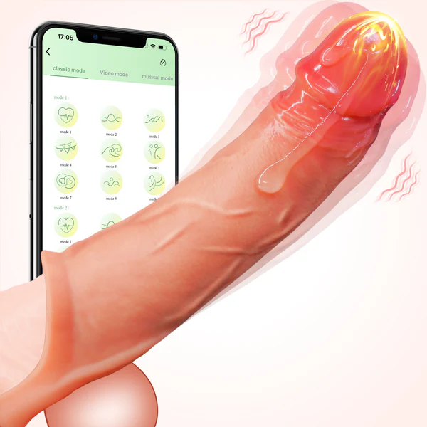Eveandlove APP Controlled 9 Vibration Intensities Vibrating Penis Sleeve