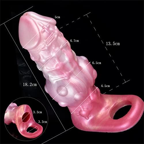 Eveandlove 7.16 Monster Penis Extender Sleeve – Soft Silicone Enlargement Sleeve with Cock Ring for Men