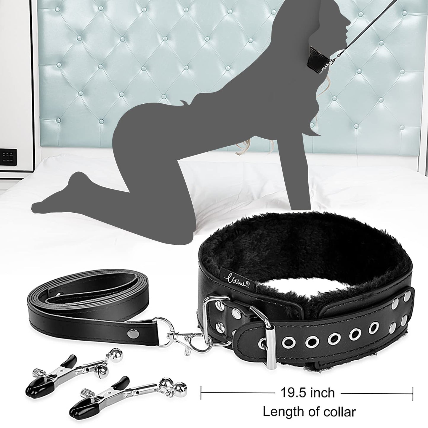 11 Pcs BDSM Leather Bondage Sets Restraint Kits for Women and Couples