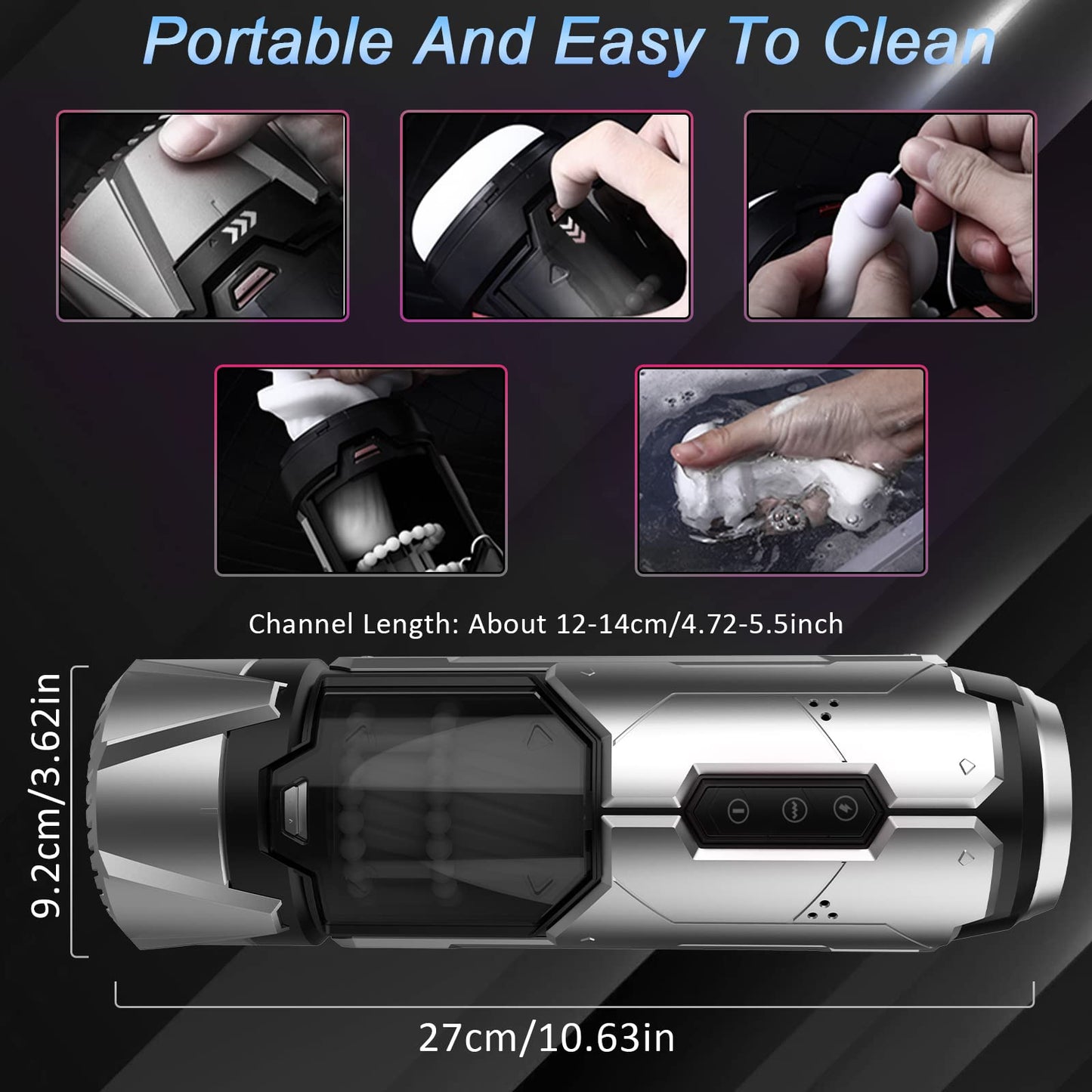Eveandlove 7 Thrusting & Vibration ModesElectric Male Stroker Pocket Pussy for Men